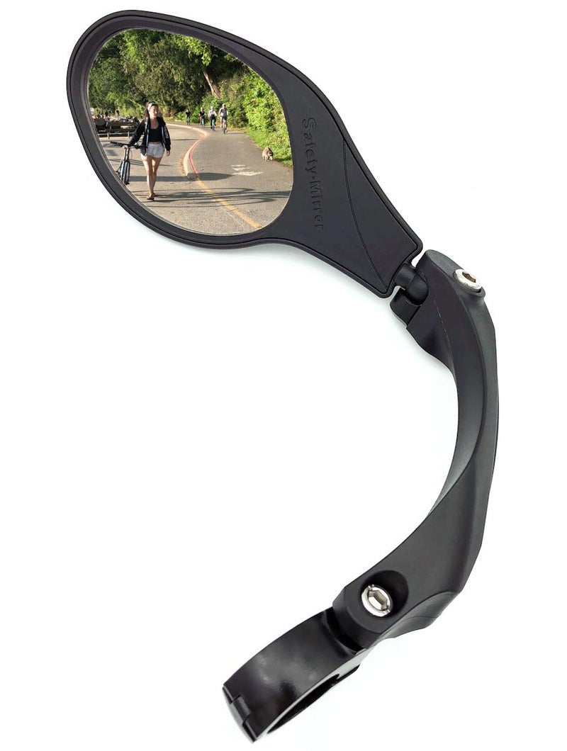 Hafny Handlebar Bike Mirror  Stainless Steel Lens Mirror  Bicycle Rearview Mirror  Safety Reflector  E-bike Mirror  Cycling Mirror  HF-MR081 - Image 1